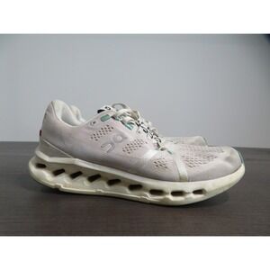 On Cloudsurfer Shoes Womens Size 8.5 White Green Running CloudTec Walking Gym